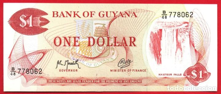 Billetes extranjeros: 1 DOLLAR DE GUYANA SIN CIRCULAR PLANCHA PERFECTA - Foto 1