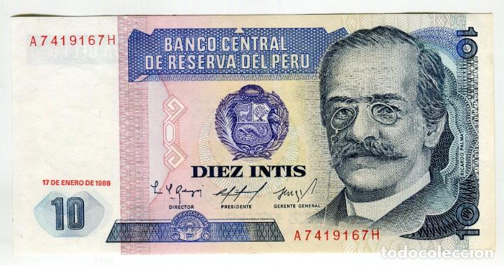 Billetes extranjeros: PERU 10 INTIS BILLETE SIN CIRDULAR - Foto 1