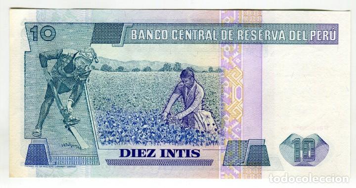Billetes extranjeros: PERU 10 INTIS BILLETE SIN CIRDULAR - Foto 2