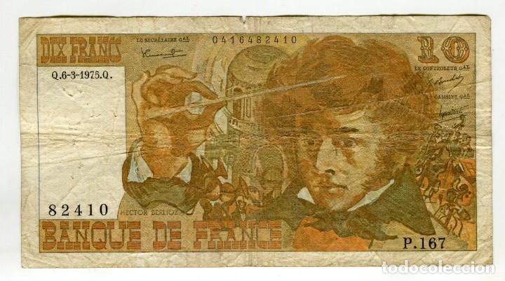 Billetes extranjeros: FRANCIA 10 (DIEZ) FRANCOS - Foto 2