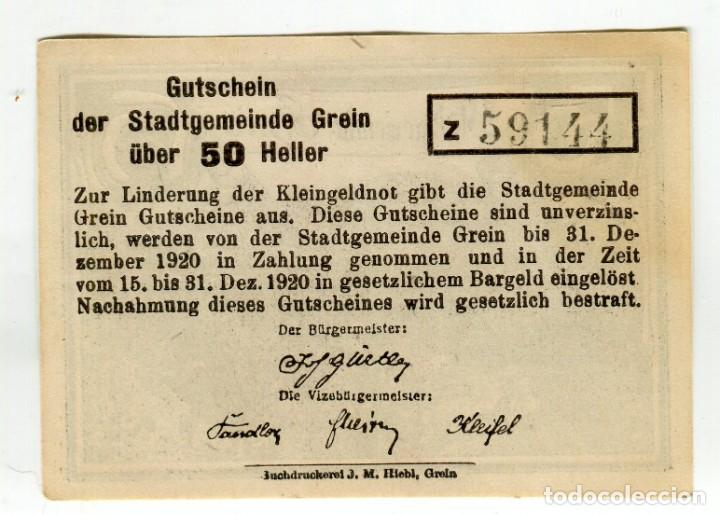 Billetes extranjeros: AUSTRIA 50 HELLER A&Ntilde;O 1920 S/C - Foto 2