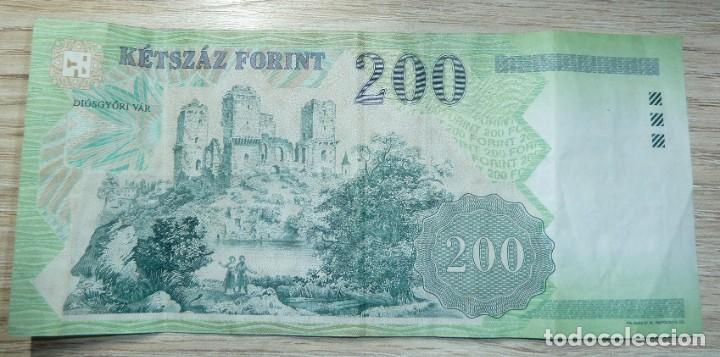 Billetes extranjeros: BILLETE HUNGRIA 200 FLORINES 2004 - Foto 2