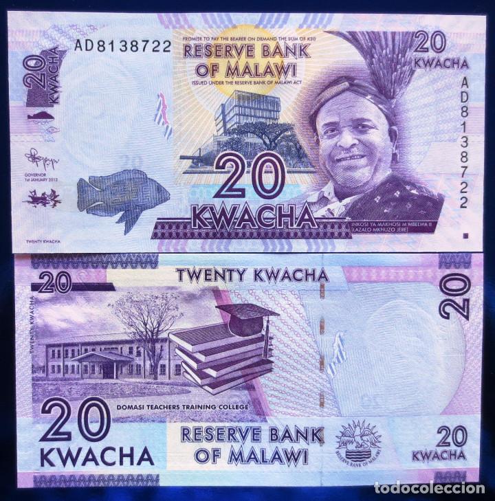 Billetes extranjeros: MALAWI BILLETE DE 20 KWACHA DEL 2012 S/C - Foto 1