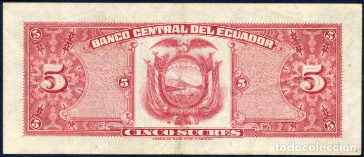 Billetes extranjeros: ECUADOR - 5 SUCRES 1973 - Pick. 103 - Foto 2