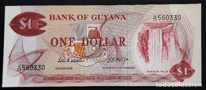 Billetes extranjeros: GUYANA BILLETE DE 1  DOLLARS DE  1966-92  S/C - Foto 1