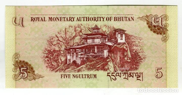 Billetes extranjeros: BHUTAN 5 (CINCO) NGULTRUM A&Ntilde;O 2006 SIN CIRCULAR - Foto 1