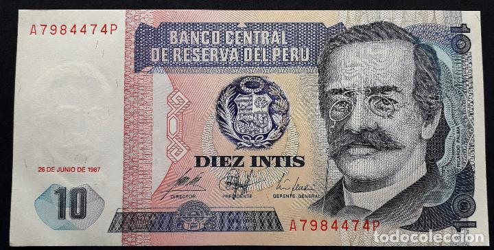 Billetes extranjeros: PERU BILLETE DE 10 INTIS DE 1987 S/C - Foto 1
