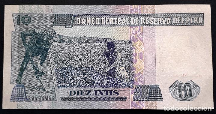 Billetes extranjeros: PERU BILLETE DE 10 INTIS DE 1987 S/C - Foto 2
