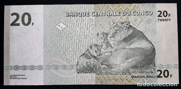Billetes extranjeros: CONGO BILLETE DE 20 FRANCOS DEL 2003 S/C - Foto 2