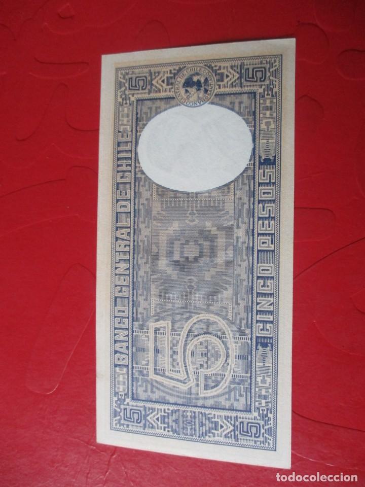 Billetes extranjeros: Chile. billete de 5 pesos 1944 - Foto 2
