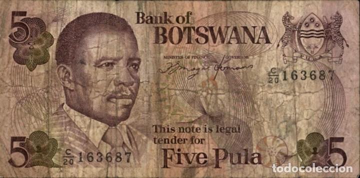 Billetes extranjeros: Botswana - Banka ya Botswana - 5 Pula - 1982 - Pick 8 - Foto 1