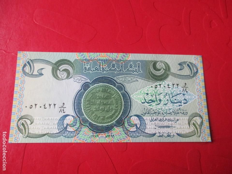 Billetes extranjeros: Irak. billete de 1 dinar. 1992 - Foto 1