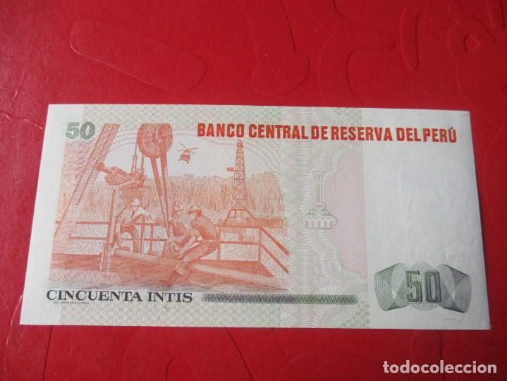 Billetes extranjeros: Peru. billete de 50 intis. 1987 - Foto 2
