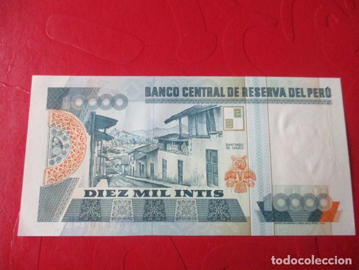Billetes extranjeros: Peru. billete de 10000 intis 1988 - Foto 2