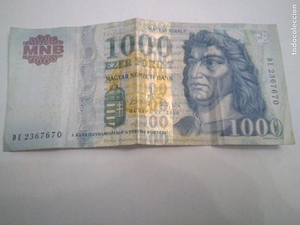 Billetes extranjeros: Billete flor&iacute;n h&uacute;ngaro 1000 florines 2010