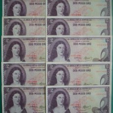 Billetes extranjeros: COLOMBIA. LOTE DE 10 BILLETES. 2 PESOS ORO. 1977. PICK 413B. MBC+/EBC. Lote 202871996