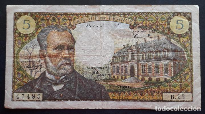 Billetes extranjeros: FRANCIA BILLETE DE 5 FRANCOS DE 1966 - Foto 1