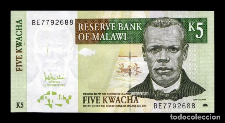 Billetes extranjeros: Malawi 5 Kwacha 2005 Pick 36c Sc Unc - Foto 1