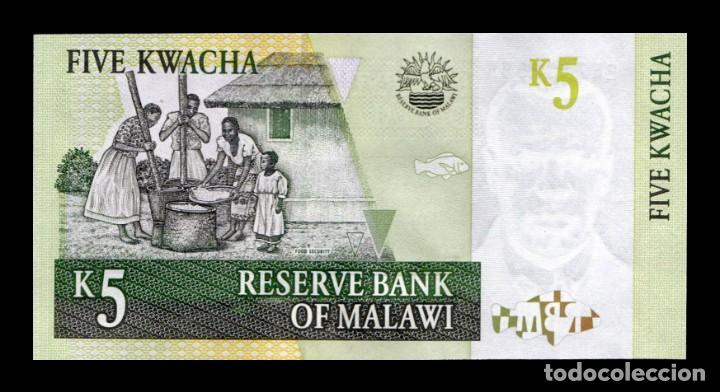 Billetes extranjeros: Malawi 5 Kwacha 2005 Pick 36c Sc Unc - Foto 2