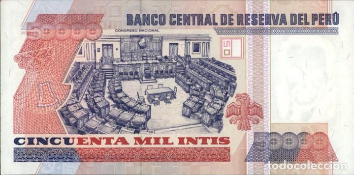 Billetes extranjeros: Per&uacute; - 50000 Intis - 1988 - Pick 142 - Foto 2