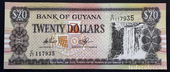 Billetes extranjeros: GUYANA BILLETE DE 20 DOLLARS DEL 2009 S/C - Foto 1
