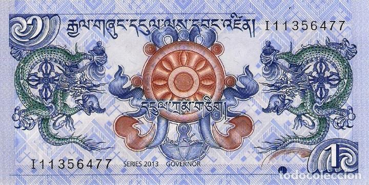Billetes extranjeros: BHUTAN, 1 NGULTRUM, 2013, P27, UNCIRCULATED - Foto 2