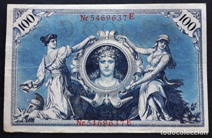 Billetes extranjeros: ALEMANIA BILLETE DE 100 MARK DE 1908 - Foto 2