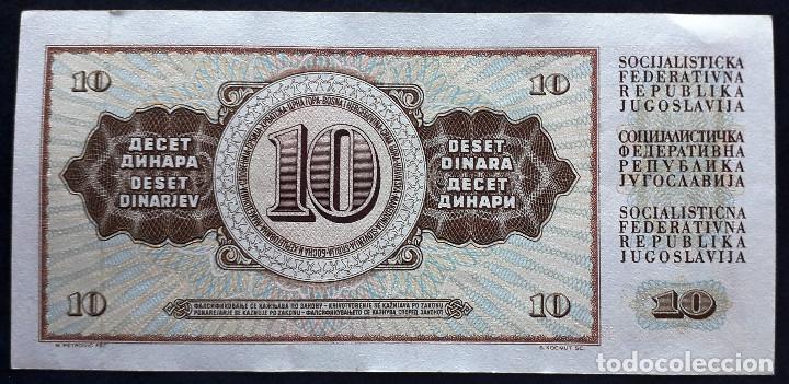 Billetes extranjeros: YUGOSLAVIA BILLETE DE 10 DINARA DE 1981 - Foto 2