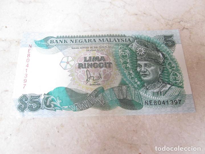 Billetes extranjeros: BILLETE 5 RINGITT MALASIA 1989 - Foto 1