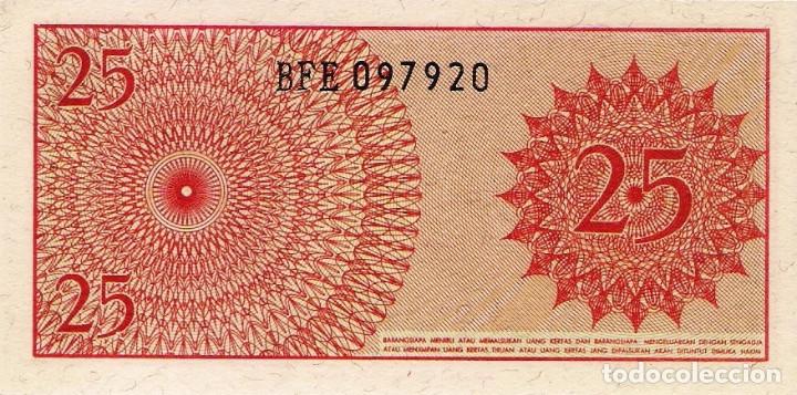 Billetes extranjeros: INDONESIA 25 SEN 1964, P93, UNC - Foto 2