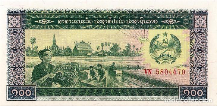 Billetes extranjeros: LAOS, 100 KIP,1979, P30, UNC - Foto 2
