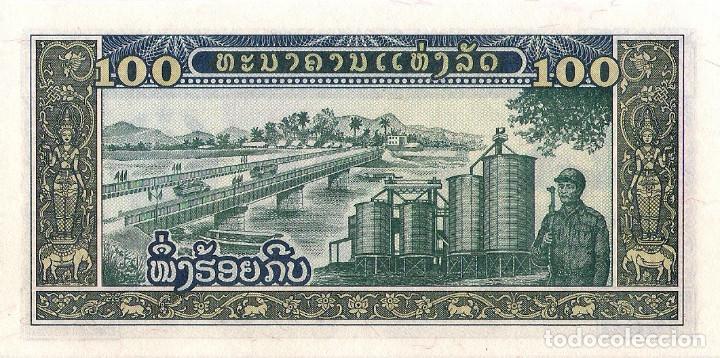 Billetes extranjeros: LAOS, 100 KIP,1979, P30, UNC - Foto 3