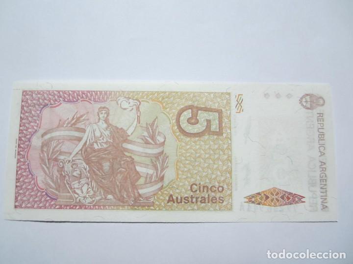 Billetes extranjeros: BILLETE DE 5 AUSTRALES DE ARGENTINA S.C - Foto 2