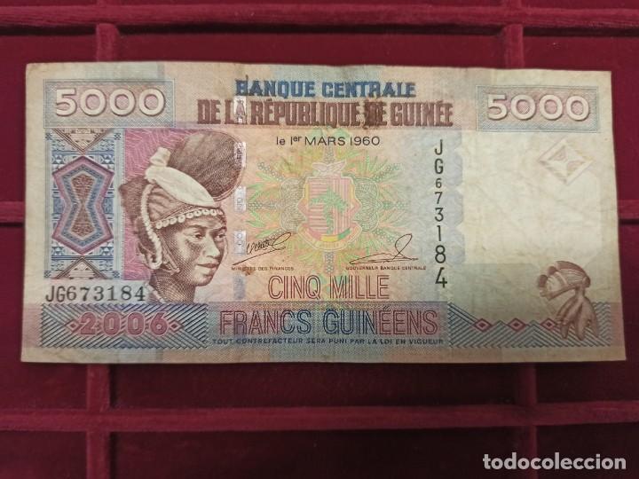 Billetes extranjeros: Guinea 5000 Francos 2006 Pick 41a - Foto 1