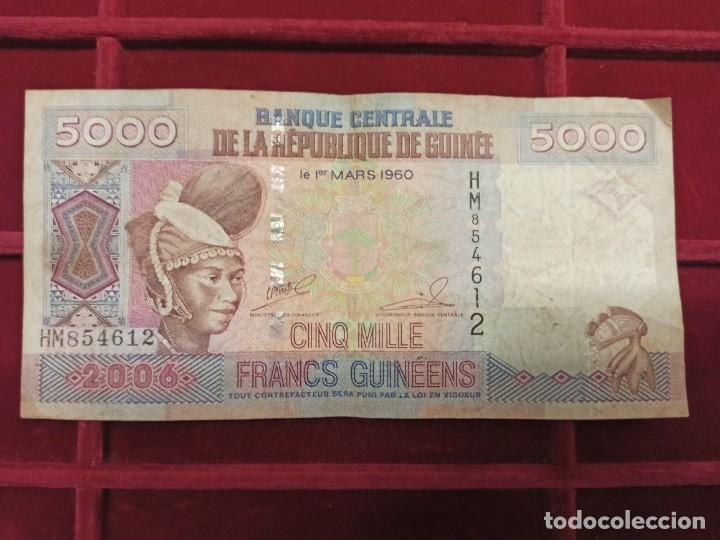 Billetes extranjeros: Guinea 5000 Francos 2006 Pick 41a - Foto 1