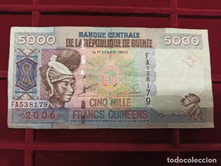 Billetes extranjeros: Guinea 5000 Francos 2006 Pick 41a - Foto 1