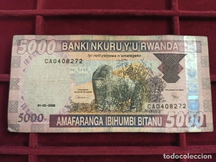 Billetes extranjeros: Ruanda Rwanda 5000 Francos 2009 Pick 37 - Foto 1
