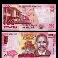 Billetes extranjeros: MALAWI 100 KWACHA DE 2019 TRIO CORRELATIVO(JAMES FREDERICK FUNDADOR DEL CONGRESO NYAZALADIA)