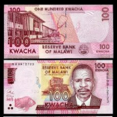 Billetes extranjeros: MALAWI 100 KWACHA DE 2016 TRIO CORRELATIVO(JAMES FREDERICK FUNDADOR DEL CONGRESO NYAZALADIA)