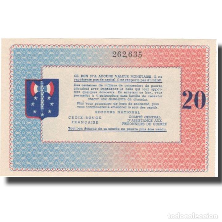 Billetes extranjeros: [#802425] Francia, Comit&eacute; National, 20 Francs, Undated (1941-44), UNC - Foto 2