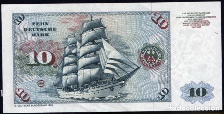 Billetes extranjeros: ALEMANIA - 10 MARCOS 1980 - Foto 2
