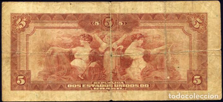 Billetes extranjeros: BRASIL - 5000 REIS 1925 - Pick.29 - Foto 2