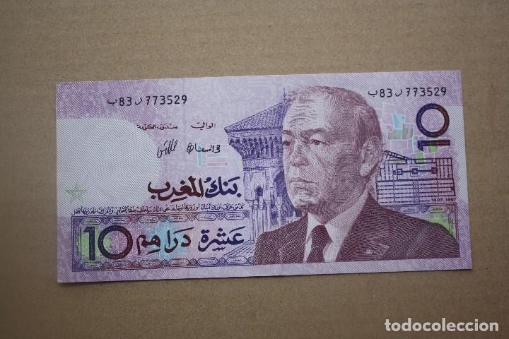 Billetes extranjeros: MARRUECOS - 10 DIRHAMS 1987 N&ordm; 773529 - Foto 1