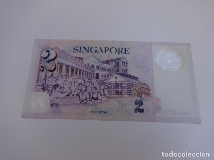Billetes extranjeros: BILLETE SINGAPUR 2 DOLARES PERFECTO - Foto 2