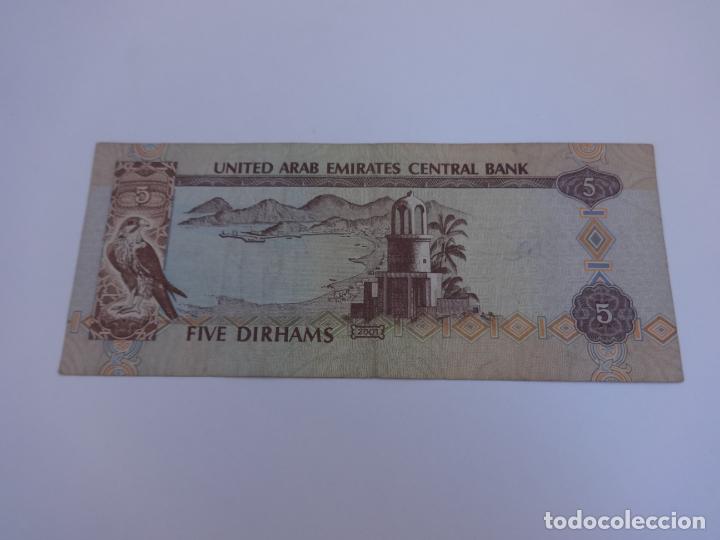 Billetes extranjeros: BILLETE DE EMIRATOS ARABES DE 5 DIRHAMS DEL A&Ntilde;O 2001 - Foto 1