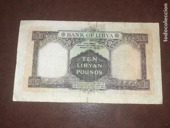 Billetes extranjeros: Libya. Muy raro 100 pounds. 1963 - Foto 2