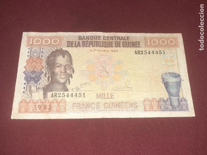 Billetes extranjeros: 1000 Francs, 1985, Guinea - Foto 1