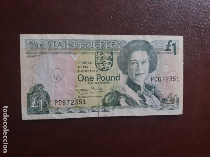 Billetes extranjeros: Jersey. One Pound 1995 - Foto 1