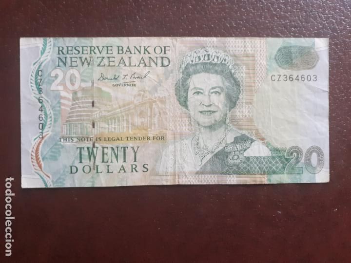 Billetes extranjeros: Nueva Zelanda. 20 dollars 1992 - Foto 1