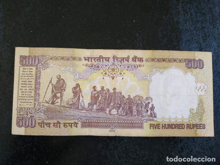 Billetes extranjeros: INDIA 500 RUPIAS 2009 BC - Foto 2